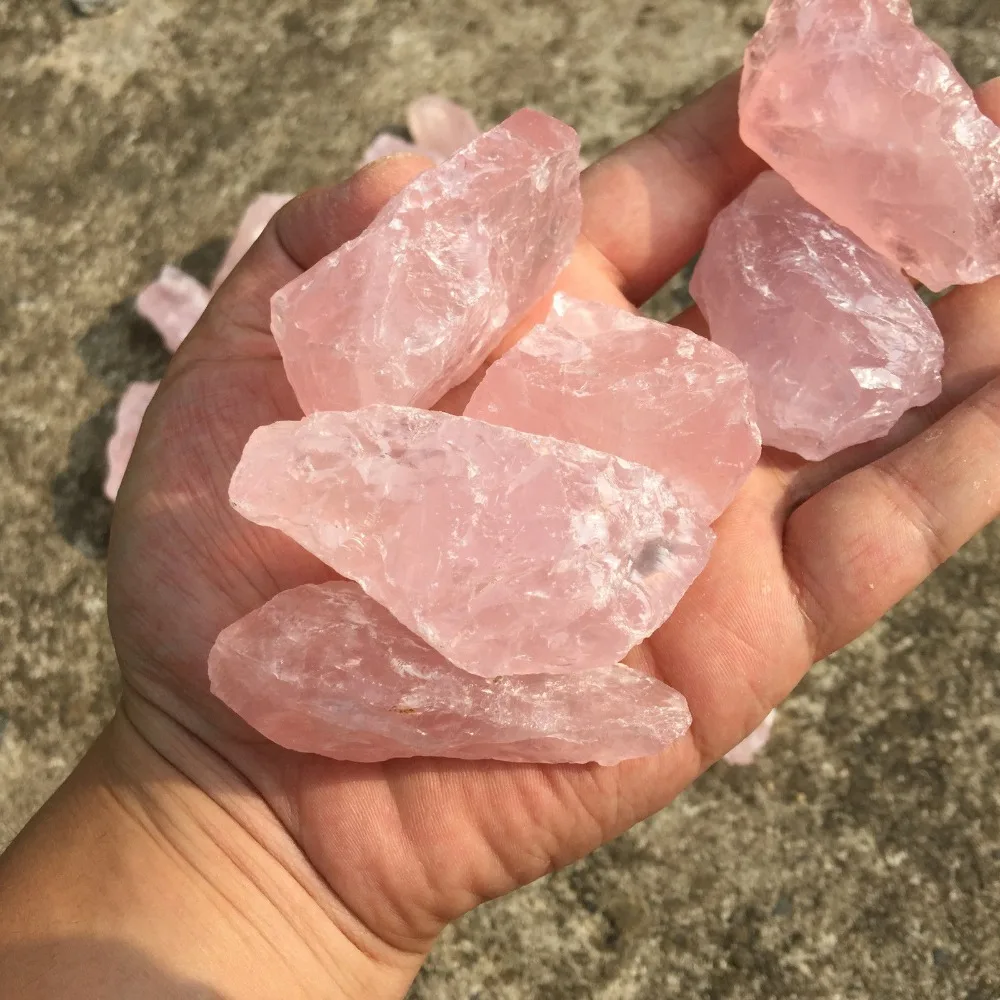 

Natural PINK Rose Quartz Rough Crystal mineral healing random 20-30g
