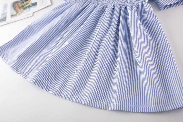 Fanfiluca Kids Dresses Casual Girls Dresses 2018 Stripe A-line Princess Dress Girls Costumes For Girls 4 Years Cotton Clothes007