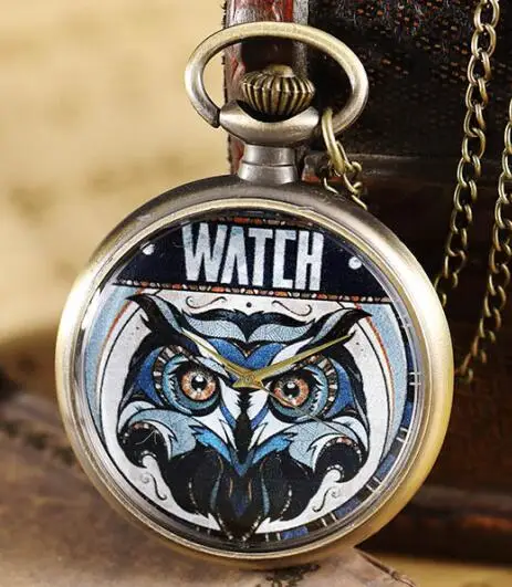 owl pocket watch 3 Ретро карманные часы с совой цепочкой ожерелье кулон для мужчин s флип Открытый чехол Fob часы платья подарки часы для мужчин женщин дамы - Цвет: owl pocket watch 3