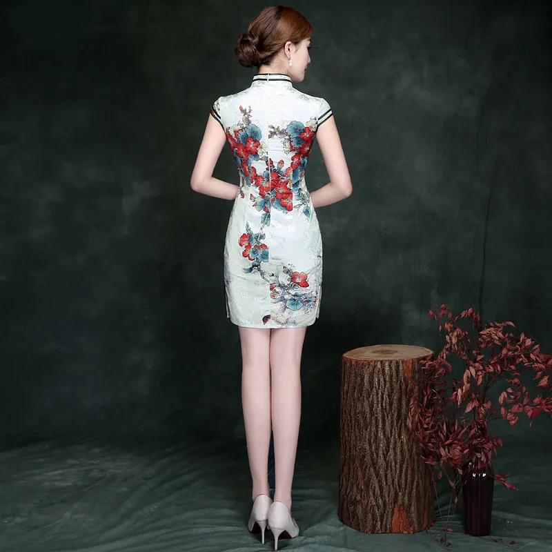 Slim Chinese Cheongsam Girls Dress 