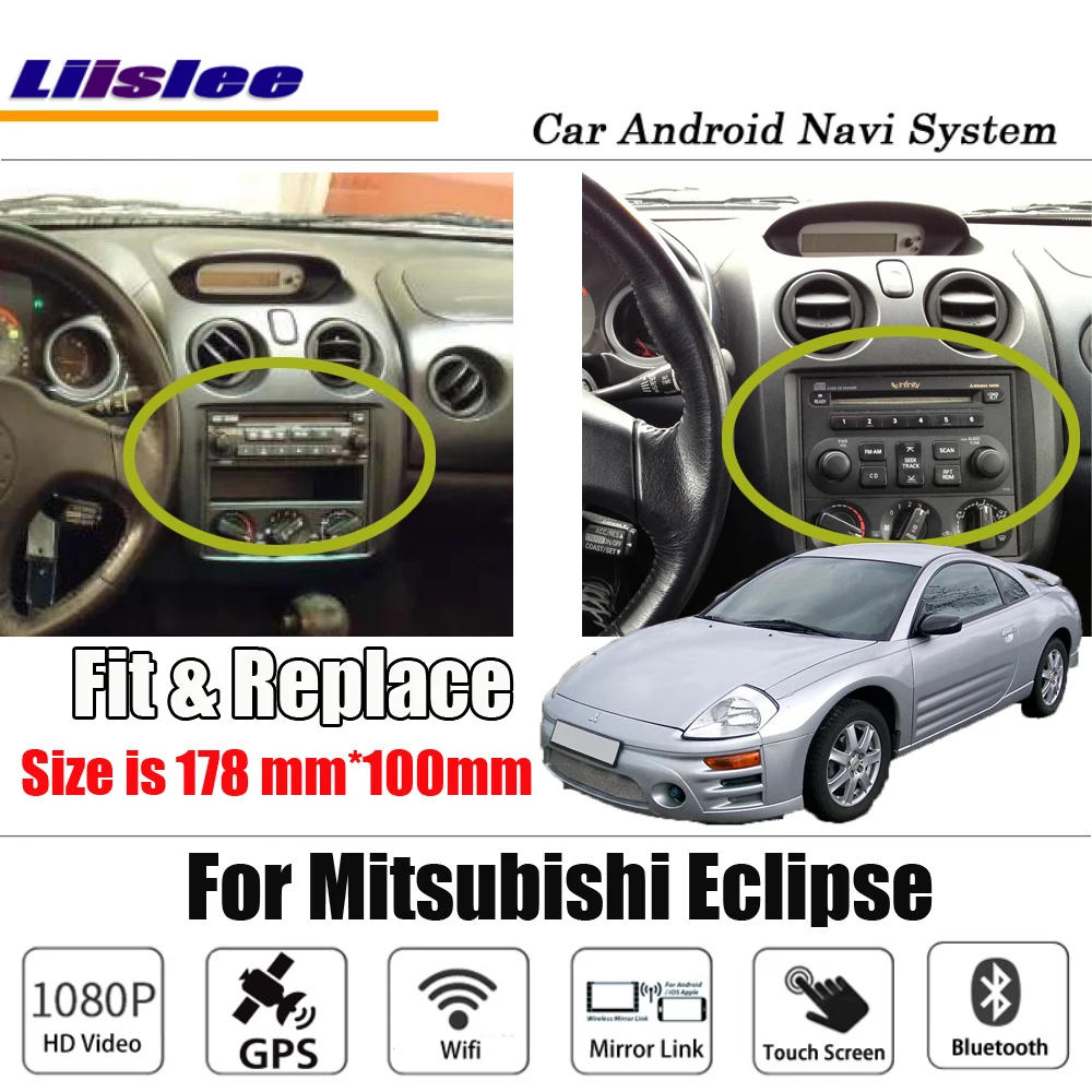 Liislee Android для Mitsubishi Eclipse 2000~ 2005 стерео Carplay BT HD экран без dvd-плеера карта gps навигация Мультимедийная система