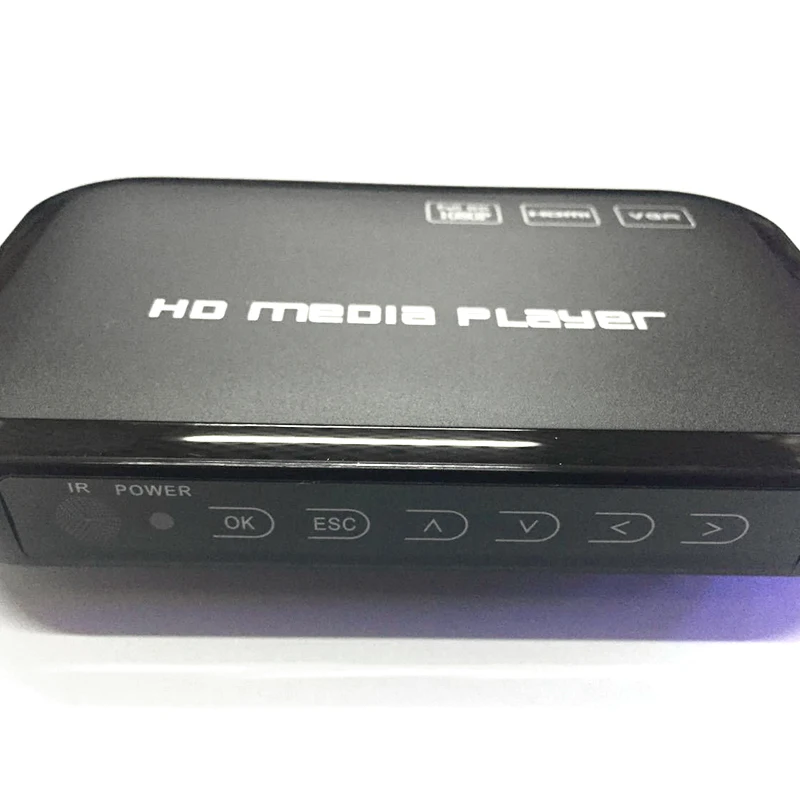 ЕС Plug Full Hd 1080P медиаплеер центр Мультимедиа Видео плеер с Hdmi VGA AV USB Sd/Mmc порт дистанционное управление Ypbpr кабель