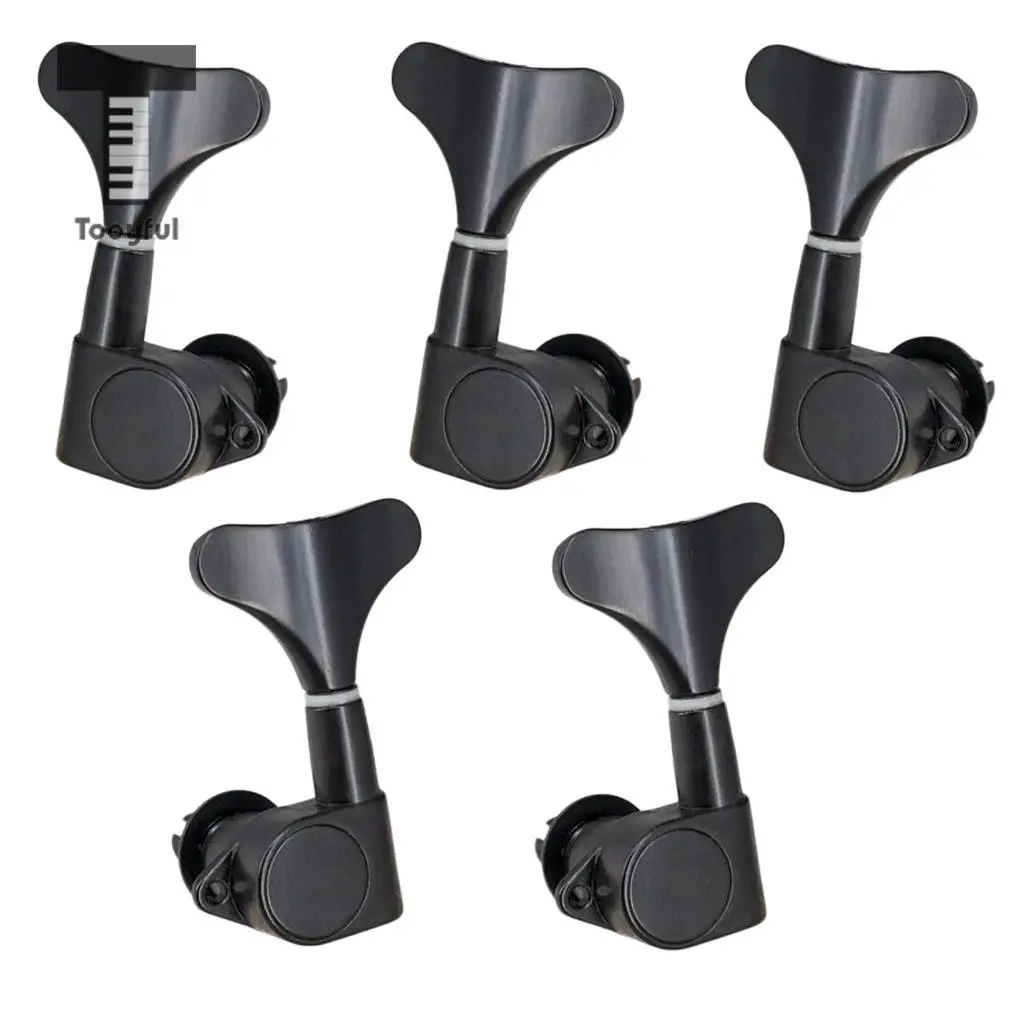 Tooyful Electric Bass String Tuning Peg Tuner Sealed Fish Tail Button for 4/5/6 String Bass
