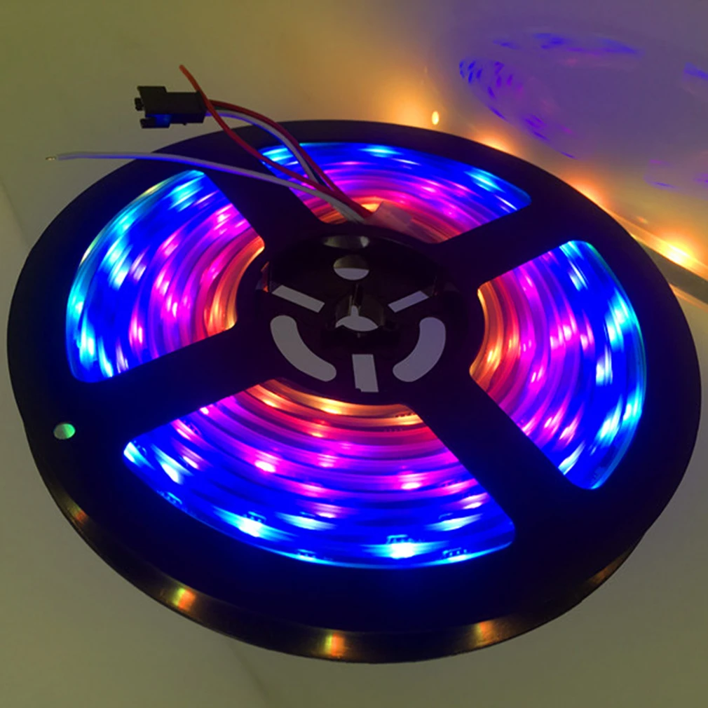 ICOCO 1 шт. 5 м WS2811 5050 SMD 12 В водонепроницаемая/не водонепроницаемая черная печатная