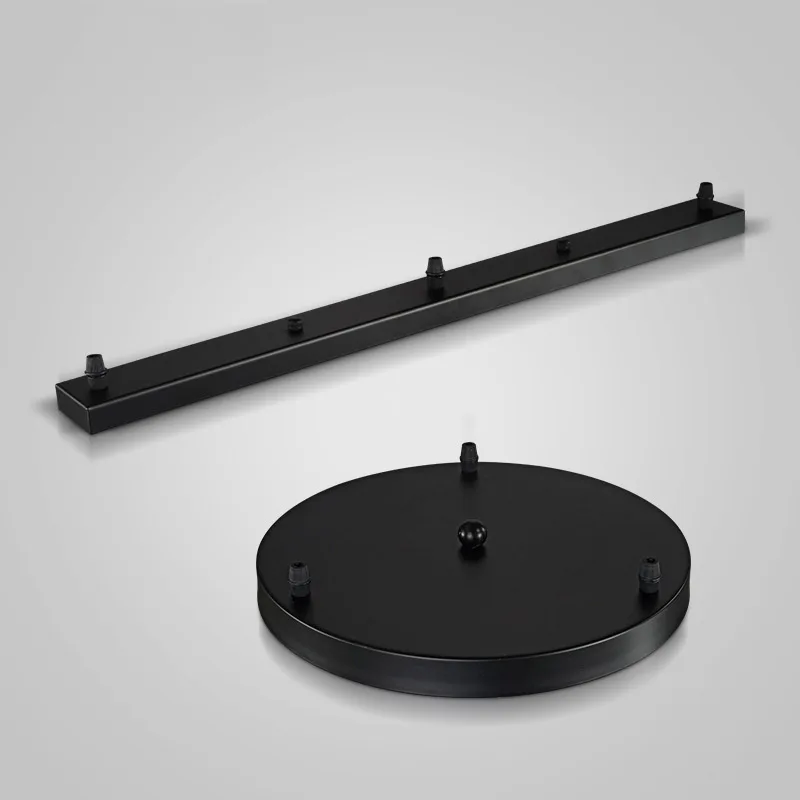 Light Ceiling Plate Base Round Plate black/white Round Rectangular Lamp