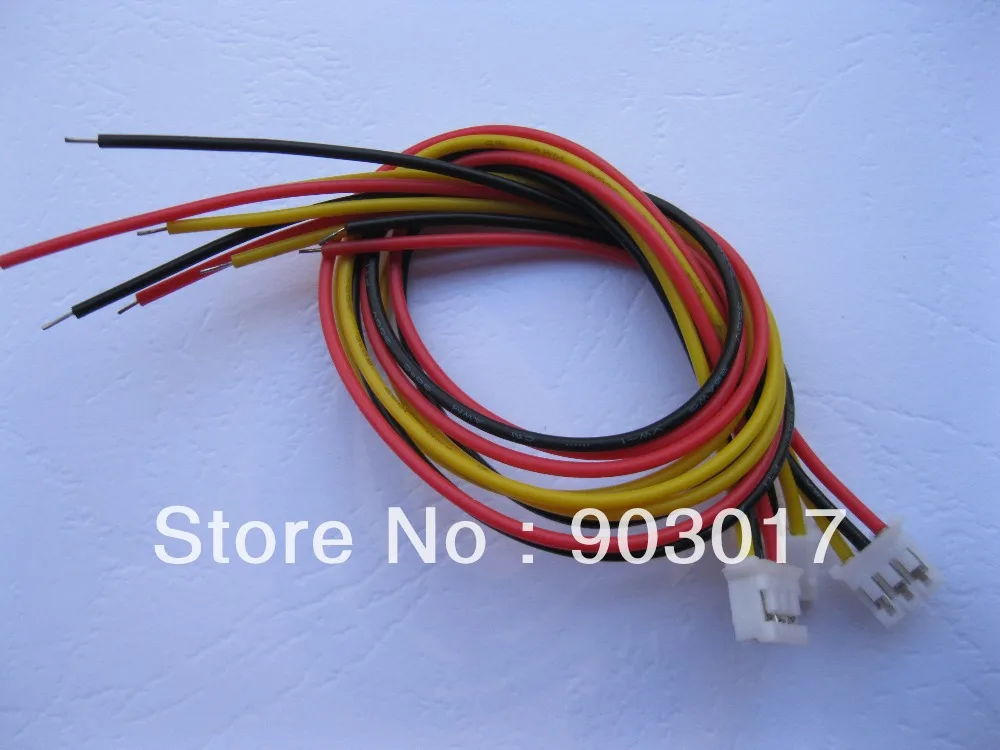 600 шт. PH 2 0 мм 3 контактный гнездовой поляризованный разъем с 26AWG 7 9 дюйма 200