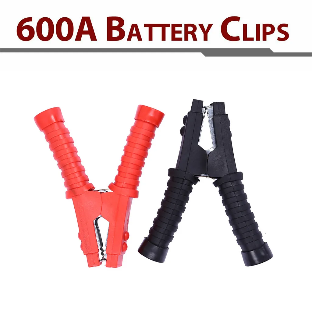 

2pcs black red 600A Copper plated steel Battery Clips Booster Test Clamps For Car Cable Starter Best Promotion Alligator Clips