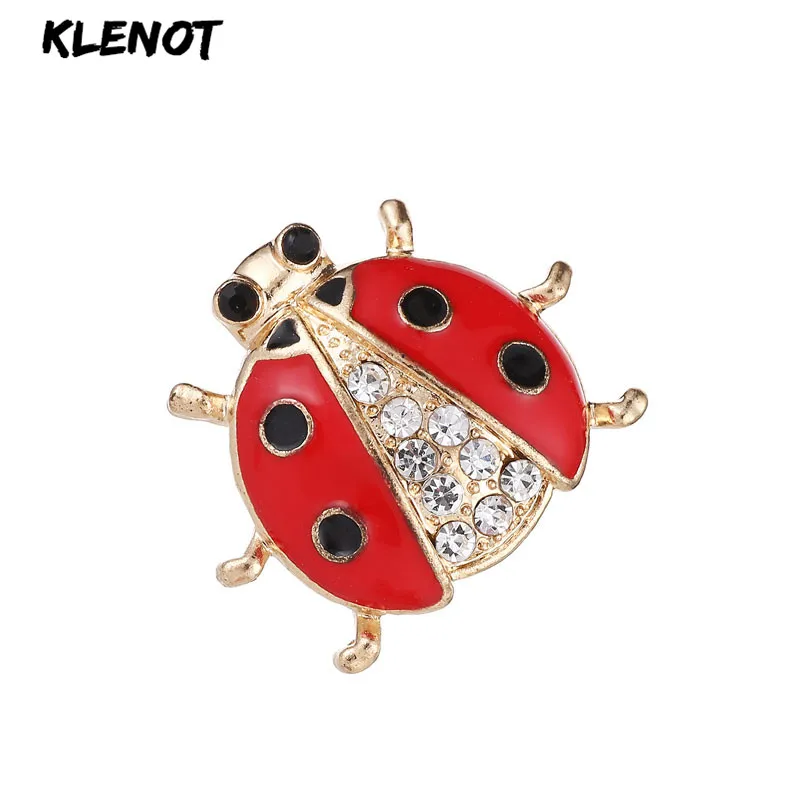 

Rhinestone Beetle Insect Bug Brooch Pins Cute Animal Ladybug Brooch Crystal Enamel Brooches for Women Ladybug Jewelry Broaches