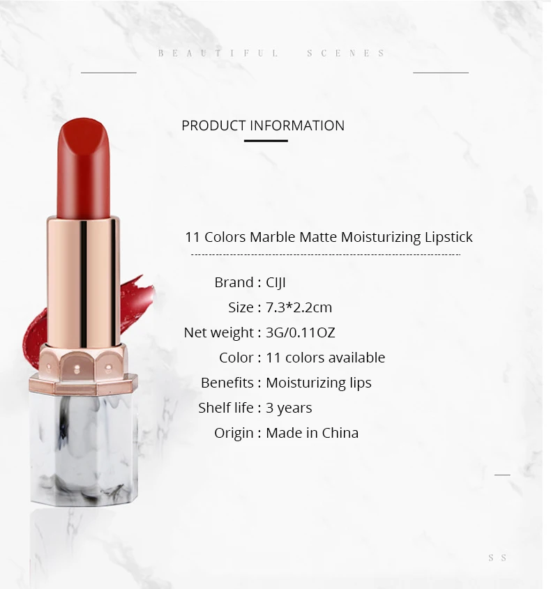12 color marble Moisturizing matte lipstick (16)
