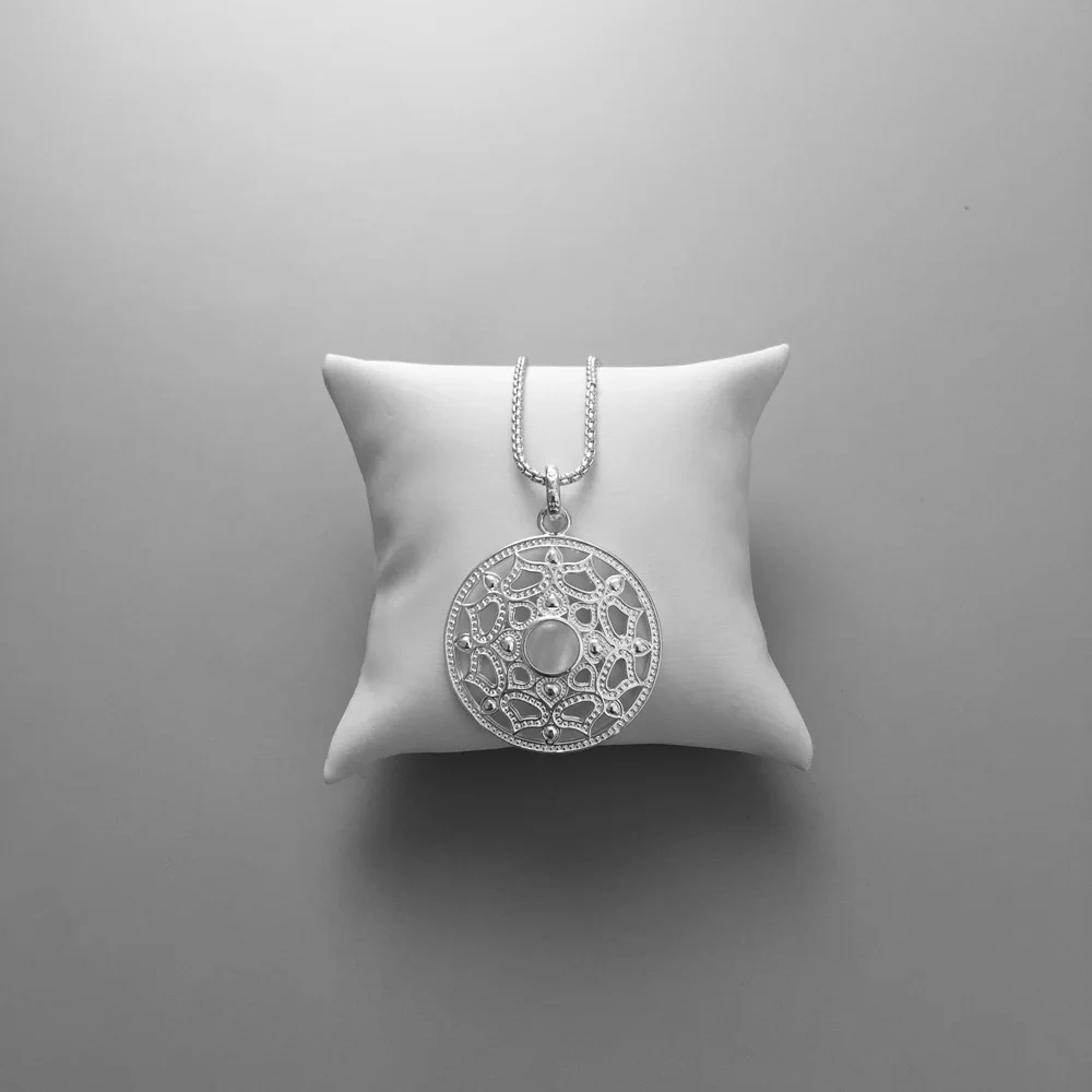 Подвеска корона чакра Лотос, Новая мода Бохо ювелирные изделия трендовые 925 пробы серебро кубический цирконий подарок для женщин подходит ожерелье