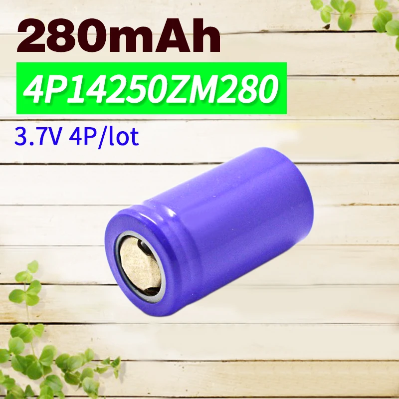 

Apexway 14250 4Pcs/Lot 3.7V 280mAh Li-ion Rechargeable Battery High safety industrial use