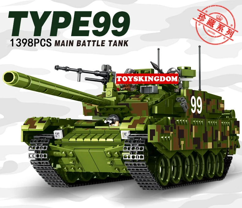 

Hot Modern Military Type 99 Main Battle Tank Building Block Model Army Soldiers Figures Bricks Toys Collection for Kids Gifts