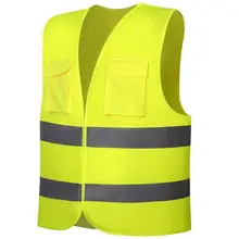 Полиэстер Флюоресцентный и оранжевый отражающий жилет безопасности