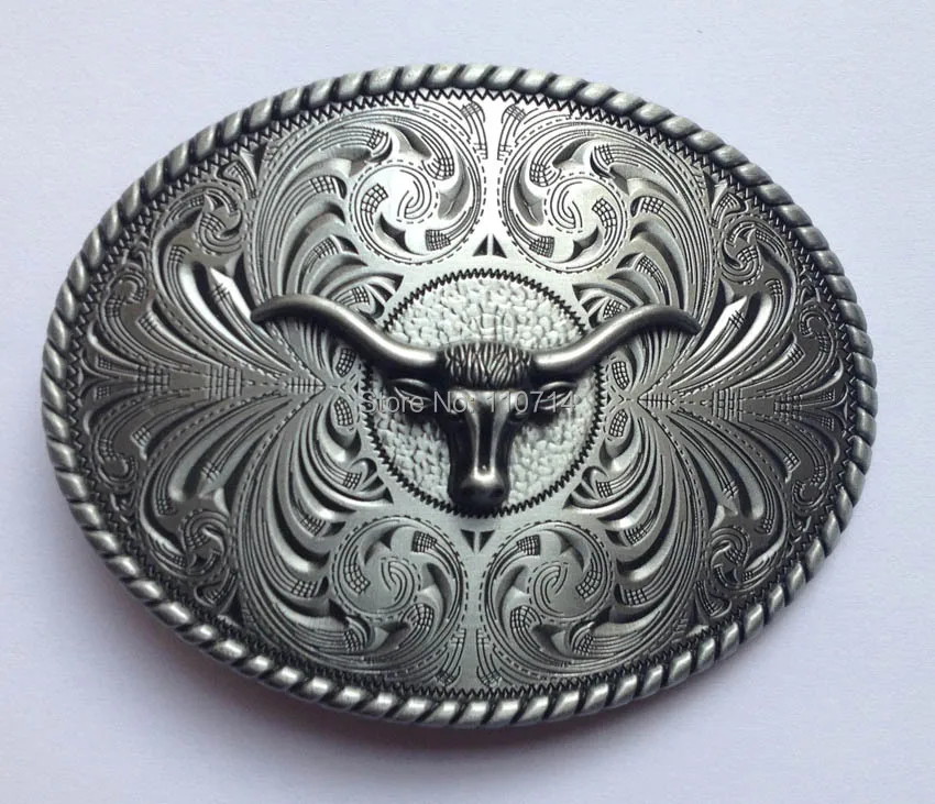 Fashion Bull belt buckle silver color SW B2028 suitable for 4cm wideth belt with continous stock