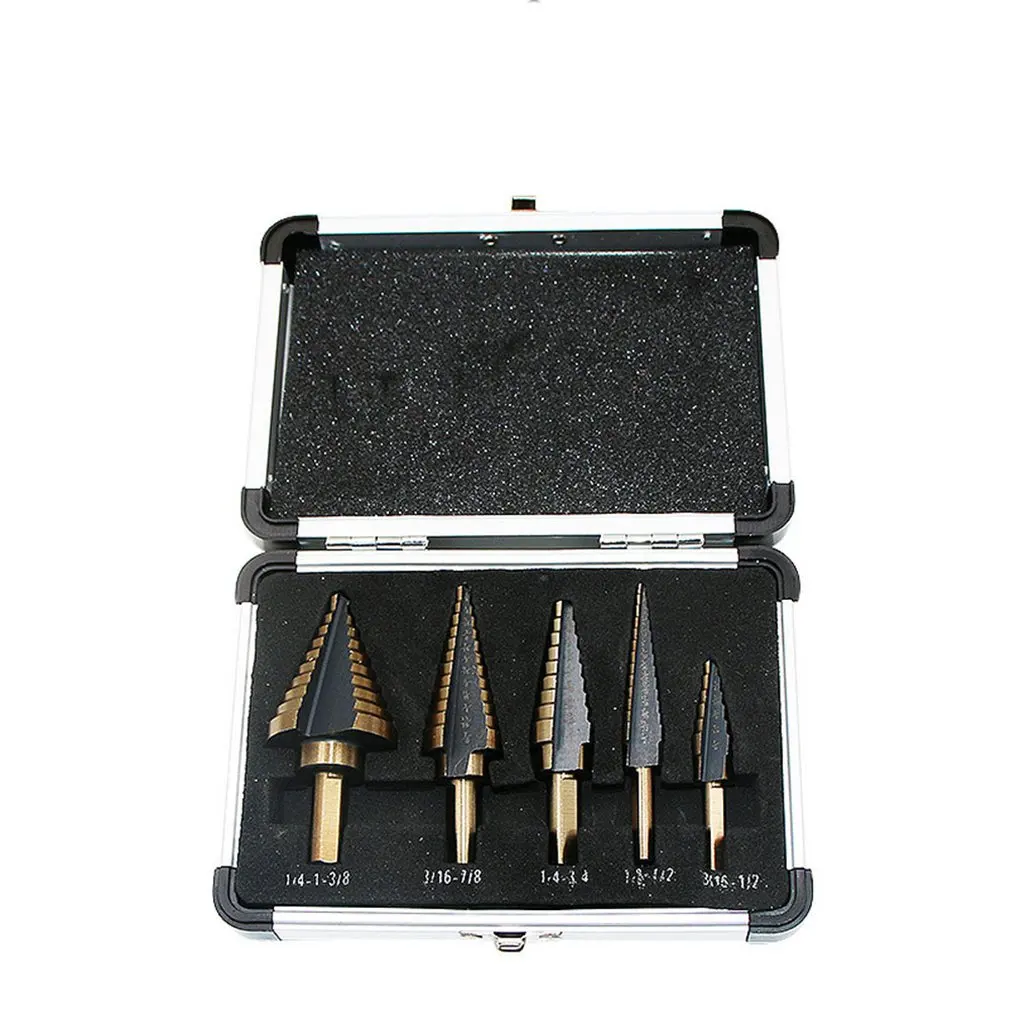 

Triangle Handle Straight Groove Metal Drill Step Drill Bit Spiral Flute HSS Steel Mini Drill Bit Tool Set