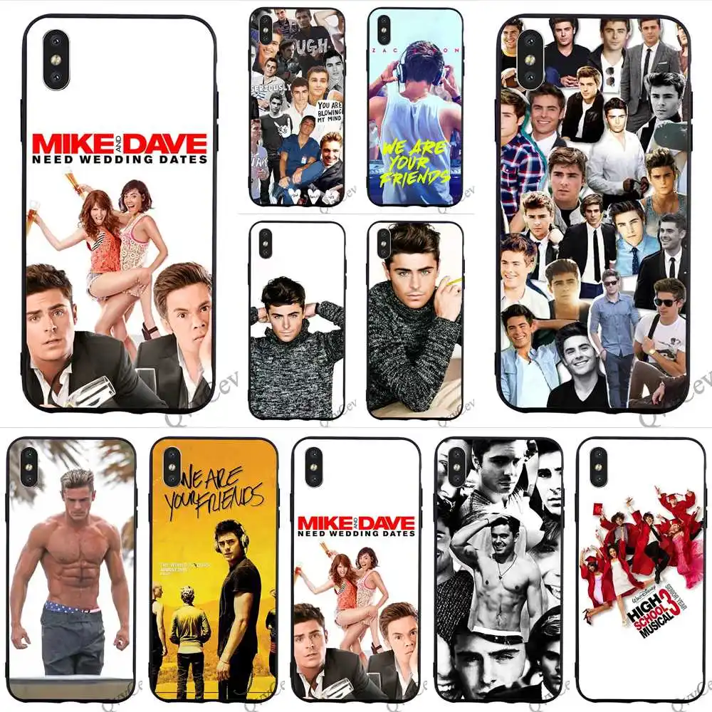 

Print Zac Efron Phone Cover for iPhone 6 Case 7 XR X 8 Plus 5 6S 5S SE Xs Max Cases Skin