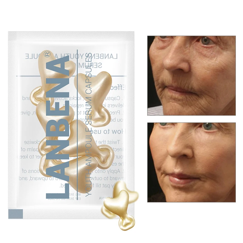 

LANBENA Facial 5pcs Essence 24K Gold Peptide Wrinkles Face Ampoule Capsule Acne Skin Whitening Serum Anti-Aging Lifting Firming