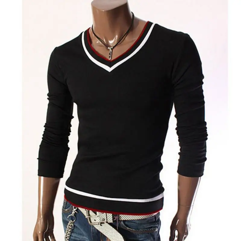 2016 Winter New Fashion Pullover Sweater Men V Neck