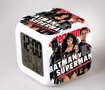 

Dawn of Justice Batman The Dark Knight Rises LED Alarm Clock Touch Light Up Digital Clocks Batman VS Superman Action Figure Toys