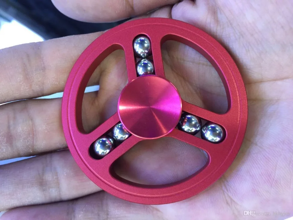 

20pcs wheel Finger tips Spiral Fingers Gyro Birthday Gyroscope 6 Beads EDC Fidget Spinner Anti Stress Red Gyro Handspinner