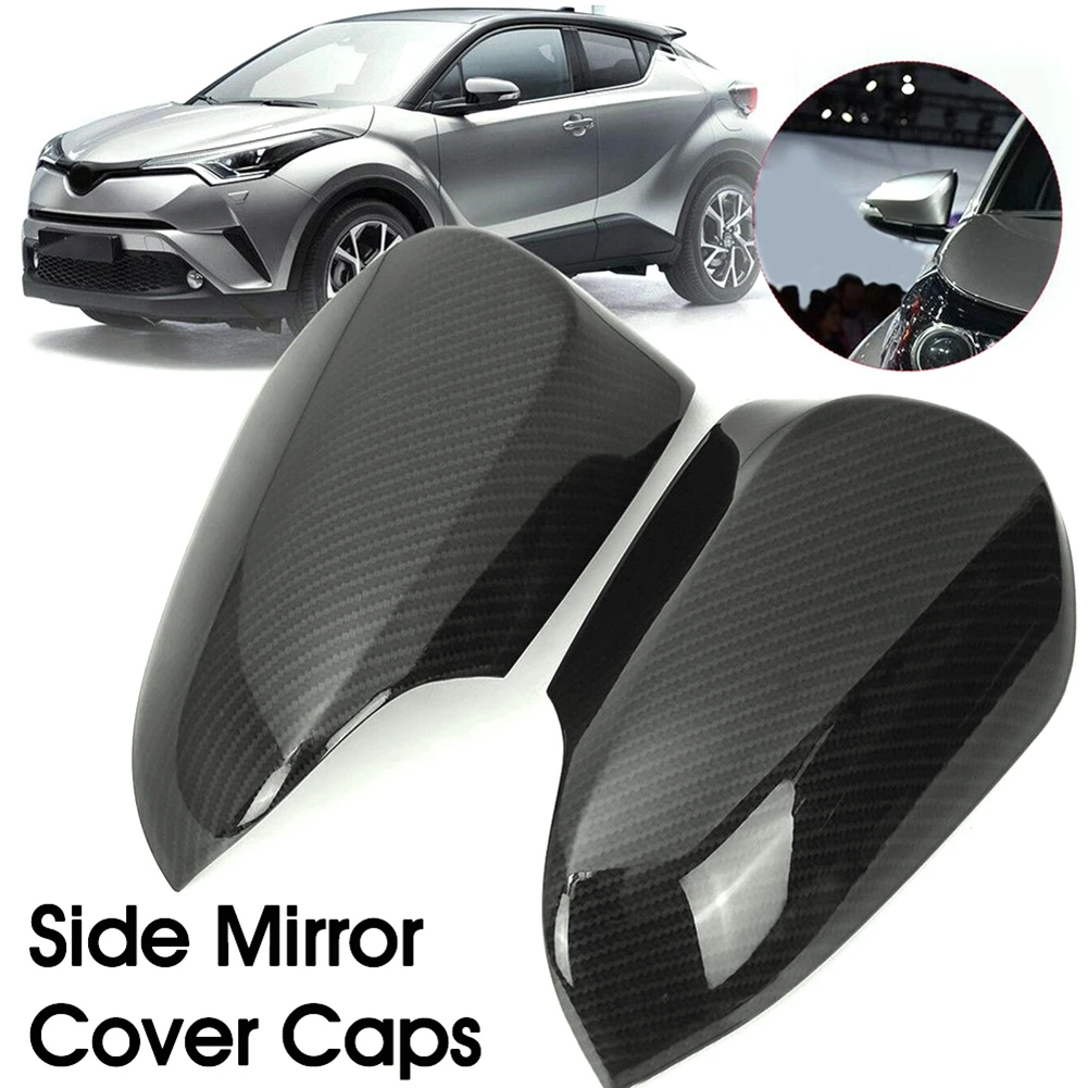 

2Pcs Carbon Fiber Rear View Mirror Cover for Toyota CHR C-HR 2016 2017 2018