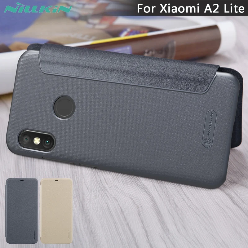 

Nillkin Sparkle Ultra Thin Flip PU Leather Cases Cover For Xiaomi A2 lite/Redmi 6 Pro Global version 5.84 inch