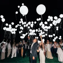 50 шт./лот 12 дюймов белый светодиодный шарики с подсветкой Iuminated светодиодный воздушный шар свечение день рождения поставки предложение свадебных декоров