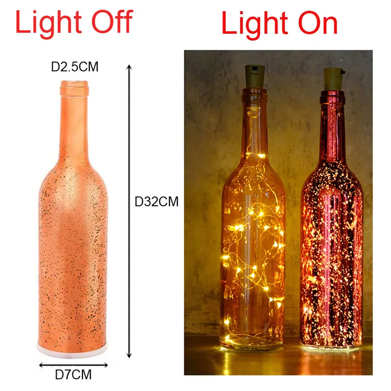 colorful wine bottle and string light B