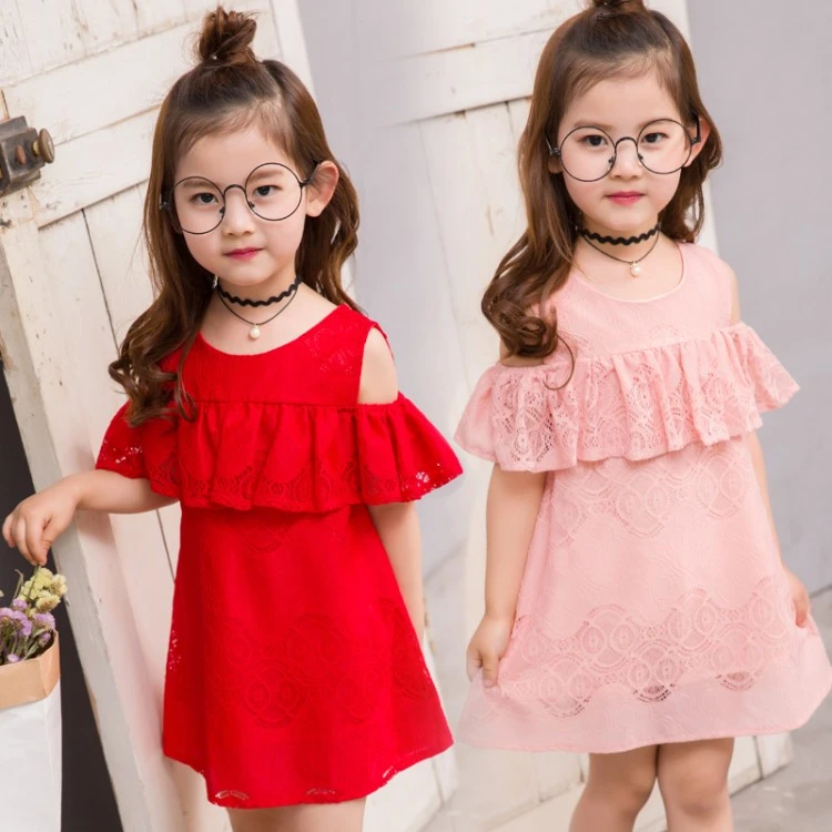 Verano ropa niña del hombro vestidos niños ropa niños princesa vestido para el Partido Niña|girls lace dress|kids dressdress children - AliExpress