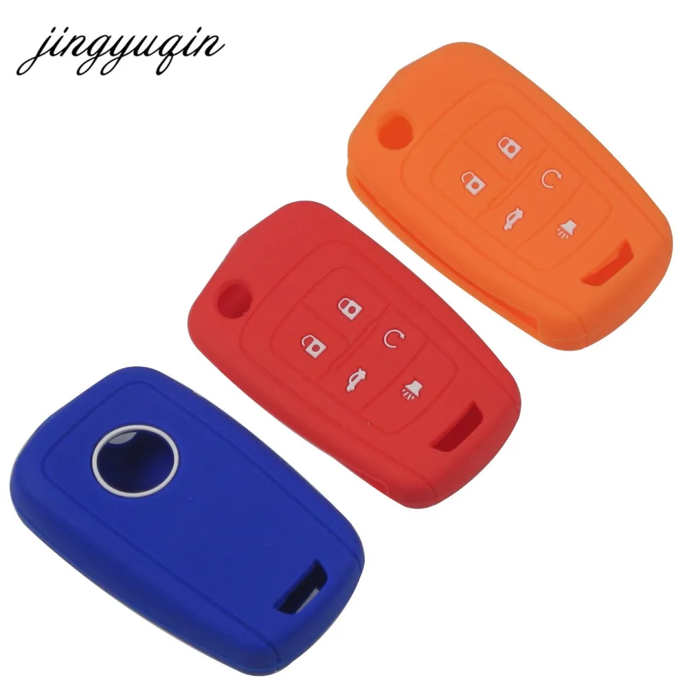 Силиконовый чехол-брелок jingyuqin Для Chevrolet Equinox Camaro AVEO Impala для GMC Buick Lacrosse Regal Opel Terrain 5