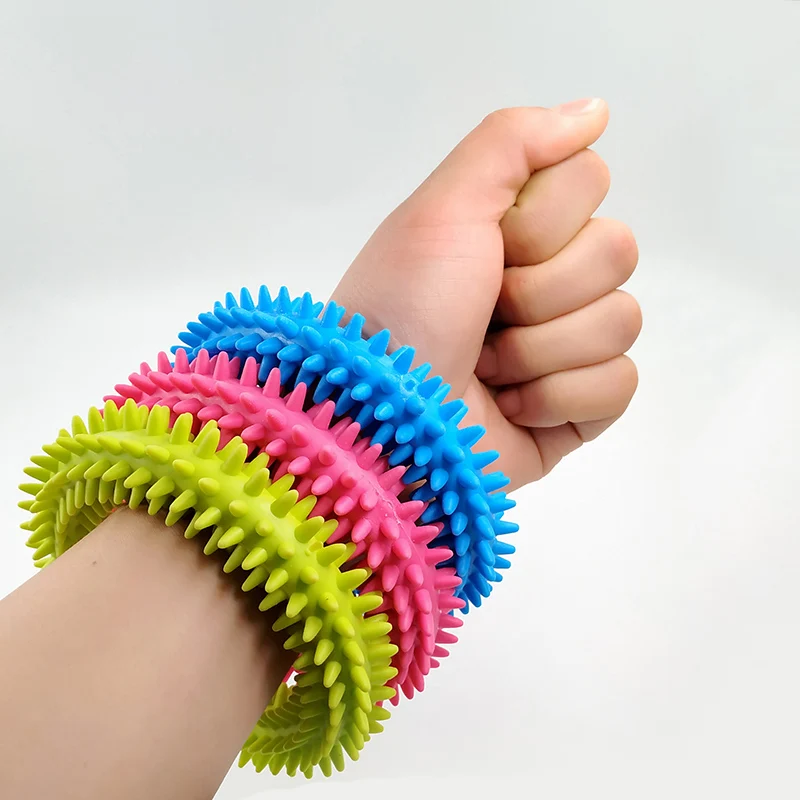 Spiky Sensory Tactile Ring Autism Massage Bracelet Sensory Toys Reduc TC 