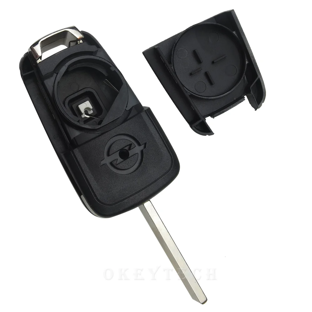 OkeyTech 2/3/34/5 BTN флип дистанционный ключ чехол в виде ракушки для Vauxhall, Opel Insignia Astra J Zafira C Mokka автомобиля Управление Fob чехол Корпус