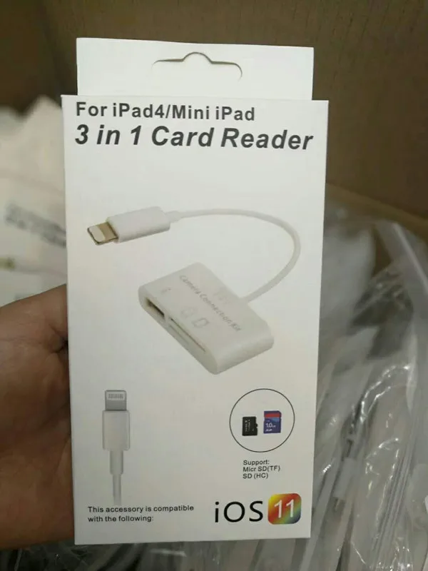 3 в 1 комплект подключения к камере USB устройство для чтения карт памяти Micro OTG