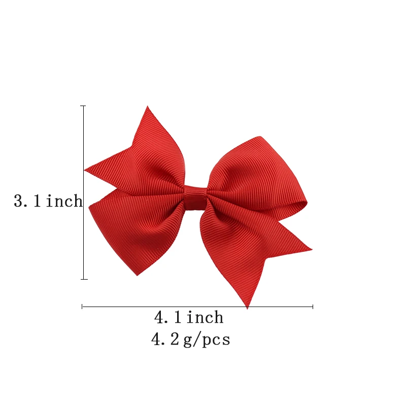 Hair Bow Boutique Solid Grosgrain Ribbon Hairgrips Hair Clips Headwear Barrette Bowknot For Women Girls Accessories (5)