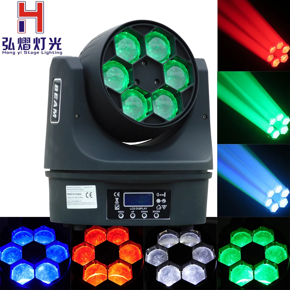

New Professional LED Stage Lights 6*15W RGB LED DMX Stage Lighting Effect DMX512 Master-Slave Led for DJ Disco Party KTV