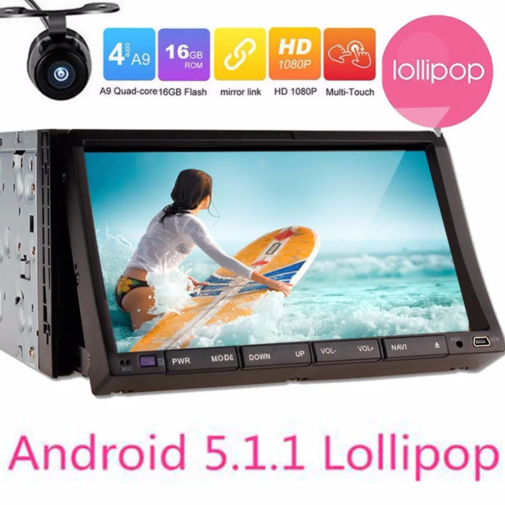Четырехъядерный Android 5 1 Автомобильный мультимедийный DVD gps плеер ПК планшет