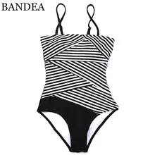 Бренд BANDEA 2017 бикини один кусок купальник женщин полосатый женщин купальники купальник бразильский пуш-ап monkini набор