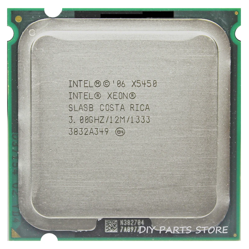 Четырехъядерный процессор INTEL XONE X5450 775 4 ядра 3 0 МГц уровень 2 12 м работает на