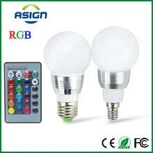 E27 LED RGB Bulb Lamp AC110V 220V 5W E14 Spot Light Dimmable Magic Holiday RGB Lighting IR Remote Control 16 Colors 270 Degree