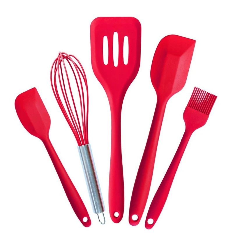 Kitchen Silicone Non-stick Cooking Spoon Spatula Ladle Egg Beaters Utensils Dinnerware Set Cooking Tools Accessories Supplies Kitchen Silicone Non-stick Cooking Spoon Spatula Ladle Egg Beaters Utensils Dinnerware Set Cooking Tools Accessories Supplies
