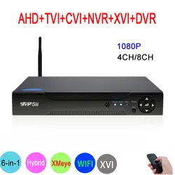 Hi3521A XMeye 8CH/4CH 1080 P Full HD видеонаблюдения Видео регистраторы 6 в 1 Гибридный Wi Fi Onvif NVR TVI CVI AHD DVR Бесплатная доставка