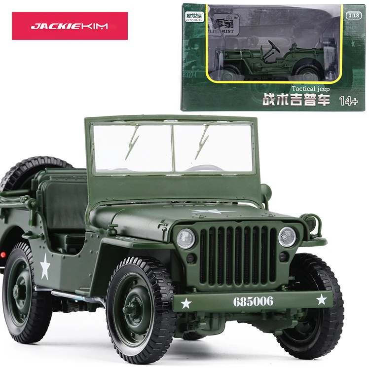

1:18 Tactical Military Model Jeeps Old World War II Willis Military Vehicles Alloy Car Model For Kids Toys Gifts Free Shipping