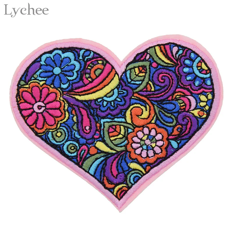 Lychee Life Вышитый цветочный узор вышитый утюгом на нашивке сделай сам вышивка