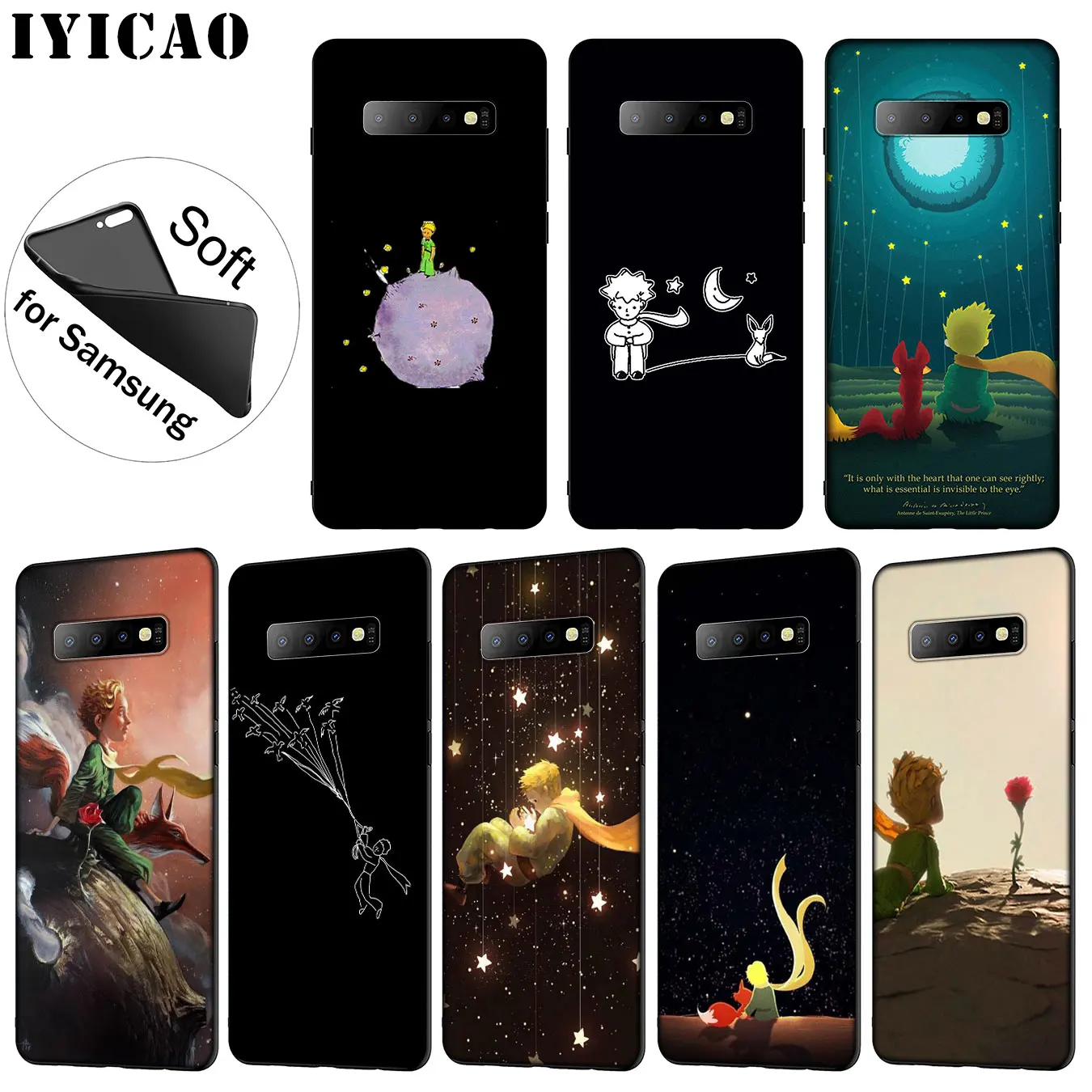 IYICAO The Little Prince Soft Silicone Phone Case for Samsung Galaxy S20 Ultra S10 Lite S9 S8 Plus S6 S7 Edge S10e Cover |