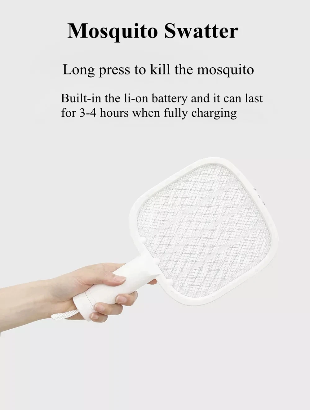 Newest Xiaomi Yeelight Electric Mosquito Swatter Layers Mesh Electric Handheld Mosquito Killer Insect Fly Bug Mosquito Killer (2)