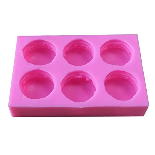 

6 Cavity Macaron Shape Burger Soap Form Mold Cake Decoration Chocolate Mould Biscuit Baking Mat Pan Bakeware Tray Mould