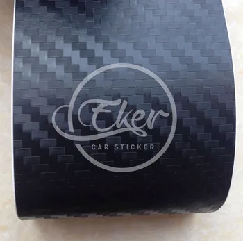 

EKER CAR STICKER 1.52x30M 5FTx98FT Free Shipping Air Bubble Free Black Big Texture 3D Carbon Fiber Car Wrapping Vinyl Film