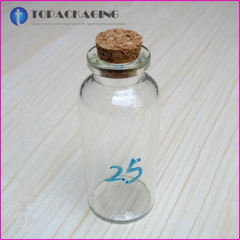 300PCS*25ML Glass Bottle With Cork Lid Cosmetic Test Vials Empty Perfume Packing Small Essence Oil Container Serum Refillable восстанавливающая сыворотка с экстрактом семян льна restore serum with flax seeds