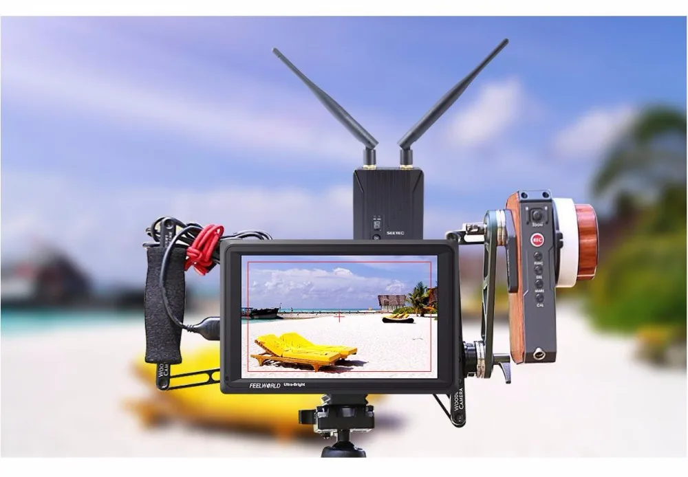 FEELWORLD FW279S 7 дюймов 2200nit дневной свет просмотра 3G-SDI мини HDMI на камеру DSLR полевой монитор 4 K HDMI 1920X1200 для наружного использования