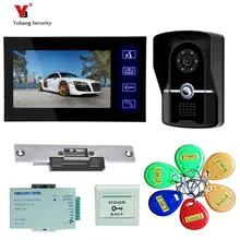 Yobang Security 7-inch touch screen video doorbell phone IR Indoor Monitor RFID Keyfob Home/Apartment Security Doorbell phone